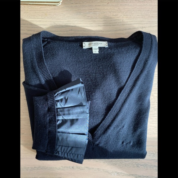 BURBERRY V-neck Knit Sweater - Picture 1 of 10